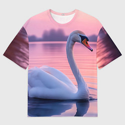 Мужская футболка оверсайз Лебединая элегия