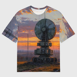 Мужская футболка оверсайз Радиоэфир на закате