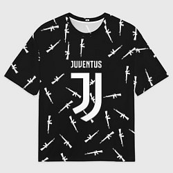 Футболка оверсайз мужская Ювентус армейский стиль, цвет: 3D-принт