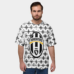 Футболка оверсайз мужская Ювентус x Фаркрай паттерн, цвет: 3D-принт — фото 2