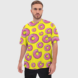 Футболка оверсайз мужская Пончики Гомера, цвет: 3D-принт — фото 2
