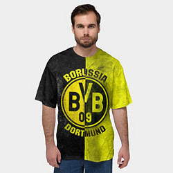 Футболка оверсайз мужская Borussia Dortmund, цвет: 3D-принт — фото 2