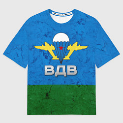 Футболка оверсайз мужская Флаг ВДВ, цвет: 3D-принт