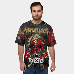 Футболка оверсайз мужская Metallica XXX, цвет: 3D-принт — фото 2