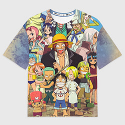 Футболка оверсайз мужская One Piece, цвет: 3D-принт