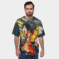 Футболка оверсайз мужская One Piece, цвет: 3D-принт — фото 2
