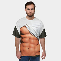 Футболка оверсайз мужская Идеальное тело, цвет: 3D-принт — фото 2