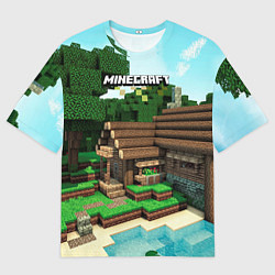 Футболка оверсайз мужская Minecraft House, цвет: 3D-принт