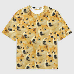 Мужская футболка оверсайз Doge