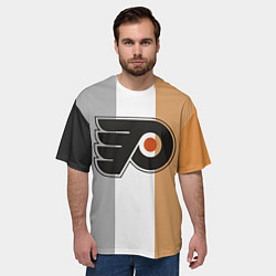 Футболка оверсайз мужская Philadelphia Flyers, цвет: 3D-принт — фото 2