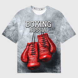 Футболка оверсайз мужская Boxing Russia, цвет: 3D-принт