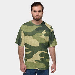 Футболка оверсайз мужская Хаки, цвет: 3D-принт — фото 2