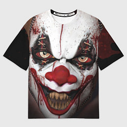Футболка оверсайз мужская Зомби клоун, цвет: 3D-принт