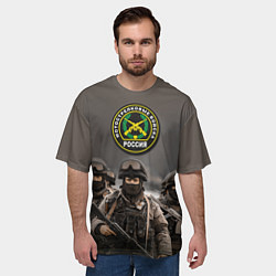 Футболка оверсайз мужская Мотострелковые войска - солдаты, цвет: 3D-принт — фото 2