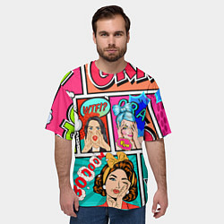 Футболка оверсайз мужская POP ART, цвет: 3D-принт — фото 2
