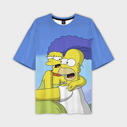 Мужская футболка оверсайз Гомер и Мардж