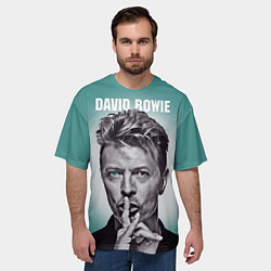 Футболка оверсайз мужская Дэвид Боуи: тишина, цвет: 3D-принт — фото 2