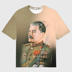 Футболка оверсайз мужская Иосиф Сталин, цвет: 3D-принт