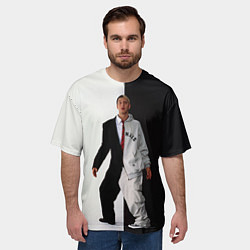 Футболка оверсайз мужская Eminem: Black & White, цвет: 3D-принт — фото 2