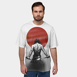 Футболка оверсайз мужская Ярость самурая, цвет: 3D-принт — фото 2