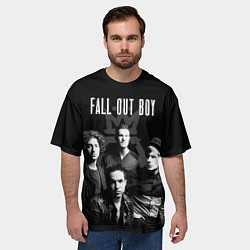 Футболка оверсайз мужская Fall out boy band, цвет: 3D-принт — фото 2