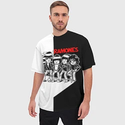 Футболка оверсайз мужская Ramones Boys, цвет: 3D-принт — фото 2