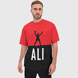 Футболка оверсайз мужская Ali Boxing, цвет: 3D-принт — фото 2