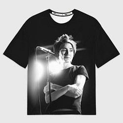 Футболка оверсайз мужская Земфира на сцене, цвет: 3D-принт