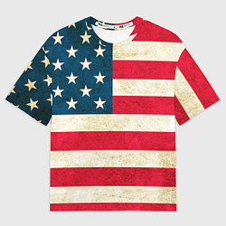 Футболка оверсайз мужская США, цвет: 3D-принт