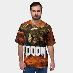 Футболка оверсайз мужская DOOM 4: Hell Cyberdemon, цвет: 3D-принт — фото 2