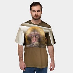 Футболка оверсайз мужская Мартышка, цвет: 3D-принт — фото 2