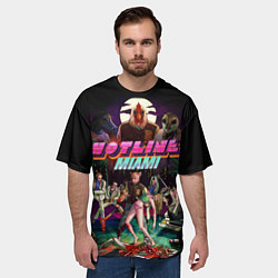Футболка оверсайз мужская Hotline Miami, цвет: 3D-принт — фото 2