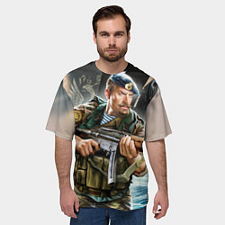 Футболка оверсайз мужская ВДВ, цвет: 3D-принт — фото 2