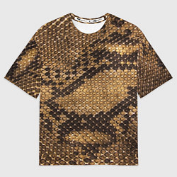 Футболка оверсайз мужская Змеиная кожа, цвет: 3D-принт