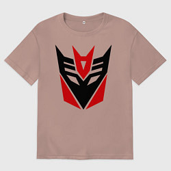 Футболка оверсайз мужская Десептиконы, цвет: пыльно-розовый