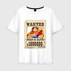 Мужская футболка оверсайз Wanted Luffy