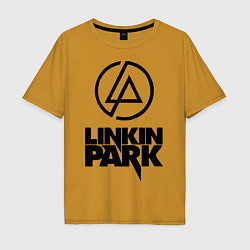 Футболка оверсайз мужская Linkin Park, цвет: горчичный