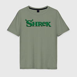 Футболка оверсайз мужская Shrek: Logo, цвет: авокадо