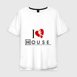 Футболка оверсайз мужская I love House MD, цвет: белый