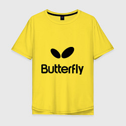 Футболка оверсайз мужская Butterfly Logo, цвет: желтый