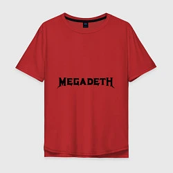 Футболка оверсайз мужская Megadeth, цвет: красный
