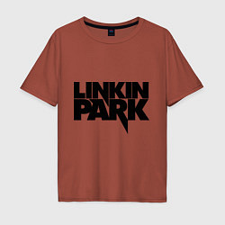 Футболка оверсайз мужская Linkin Park, цвет: кирпичный