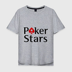 Футболка оверсайз мужская Poker Stars, цвет: меланж