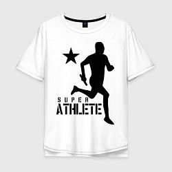 Футболка оверсайз мужская Лёгкая атлетика, цвет: белый
