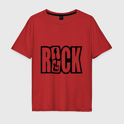 Мужская футболка оверсайз Rock Logo