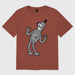 Футболка оверсайз мужская Bender Error, цвет: кирпичный