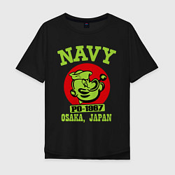 Футболка оверсайз мужская Navy: Po-1967, цвет: черный