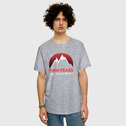 Футболка оверсайз мужская Twin Peaks: Pie & Murder, цвет: меланж — фото 2