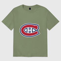 Футболка оверсайз мужская Montreal Canadiens, цвет: авокадо