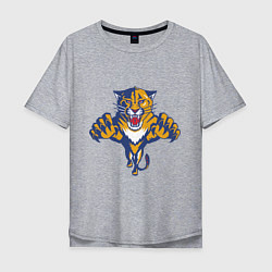 Футболка оверсайз мужская Florida Panthers, цвет: меланж